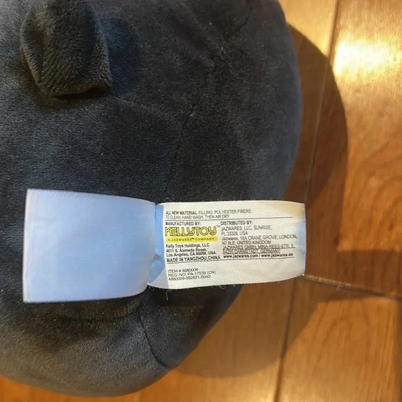 Squishmallows grey black pink ears Stuffed  Animal - Picture 4 of 9